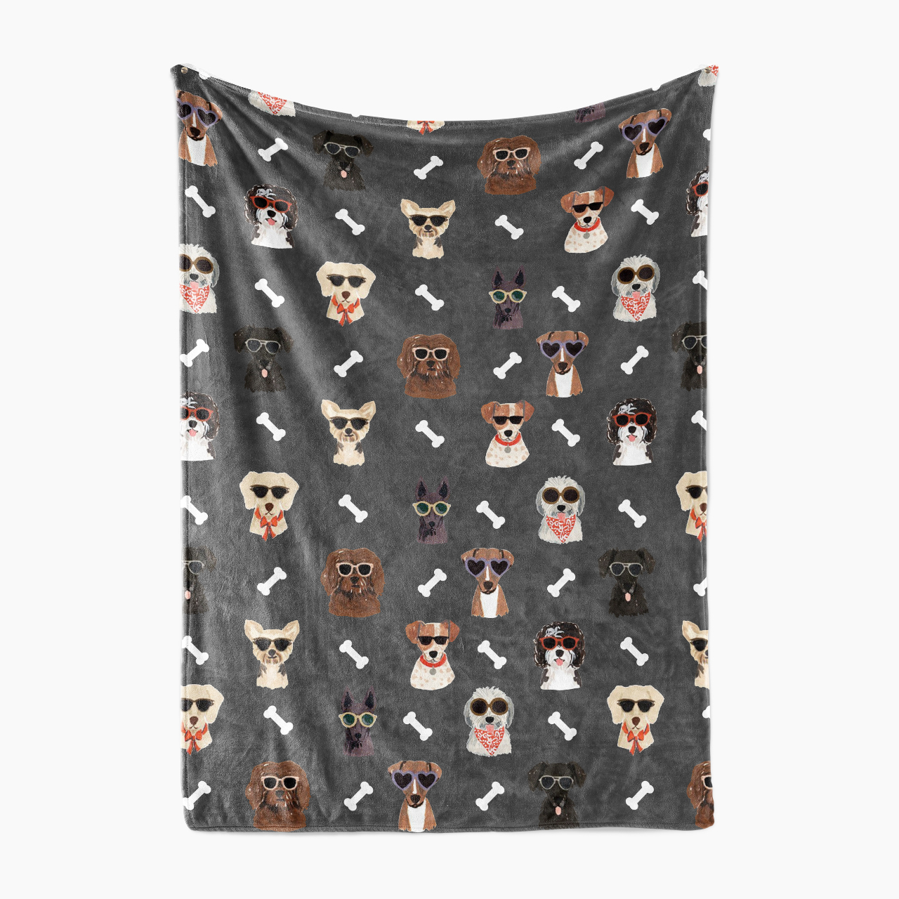 Sunglasses Puppy Baby Boy Flannel Blanket