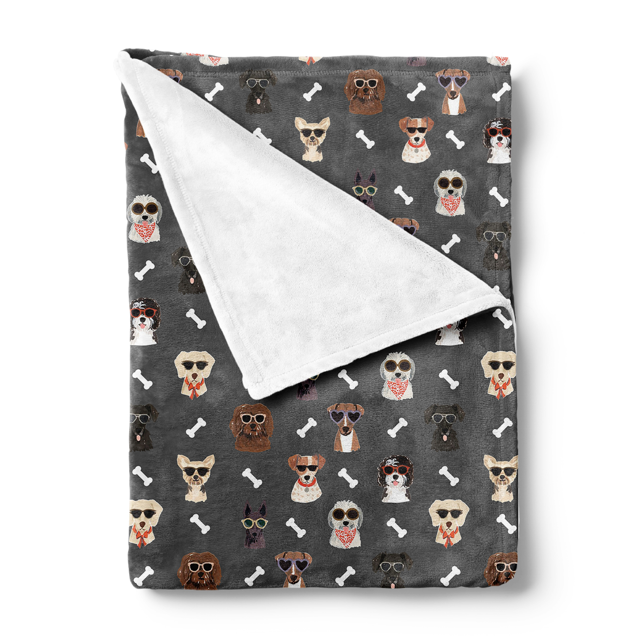 Sunglasses Puppy Baby Boy Flannel Blanket