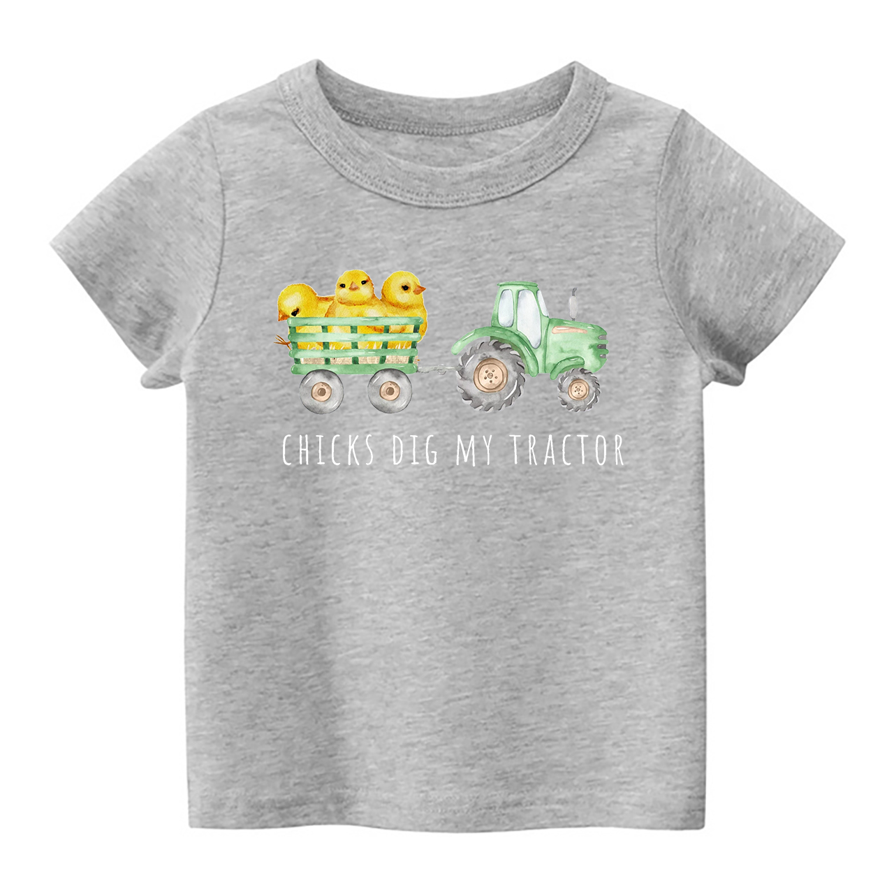 Chicks Dig My Tractor Earth Day Kids T-Shirt