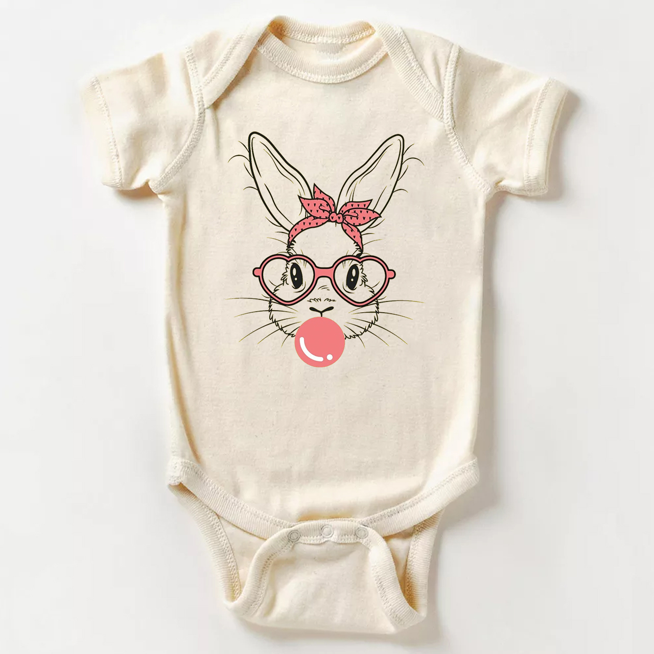 Glasses Bunny Easter Baby Bodysuit