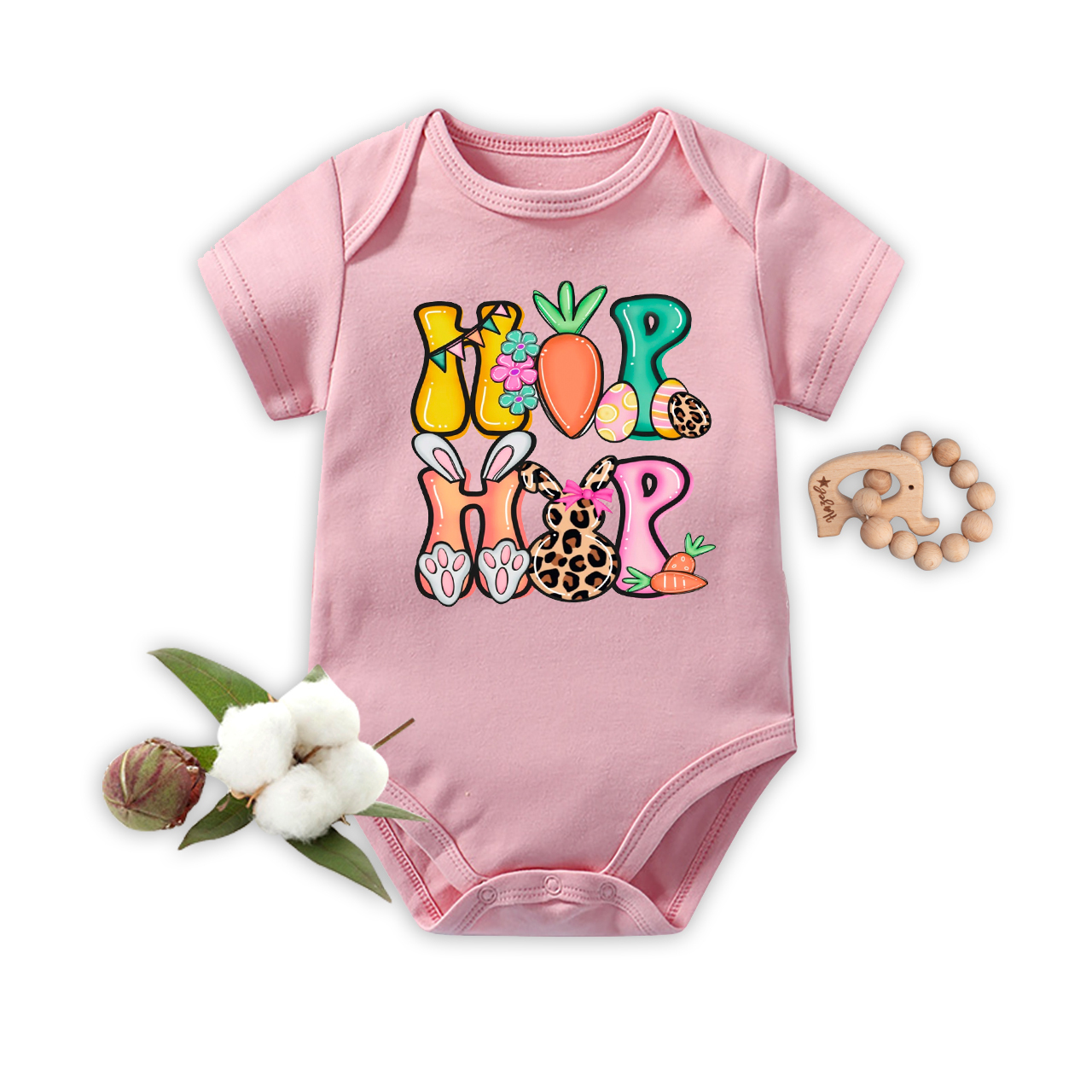 Hop Hop Easter Baby Bodysuit