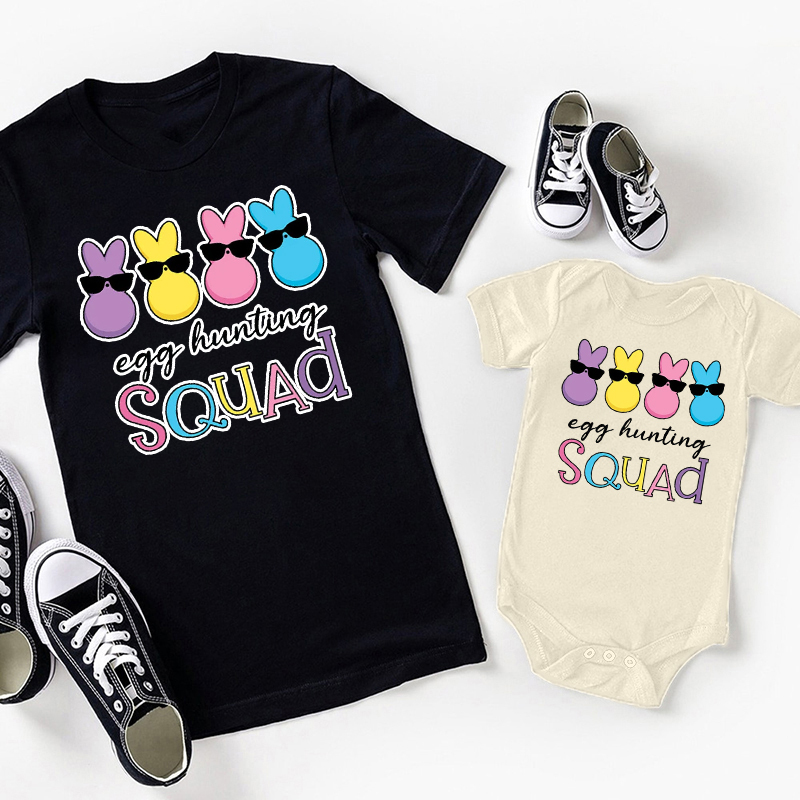 Egg-hunting Squad Siblings Family Matching Shirt