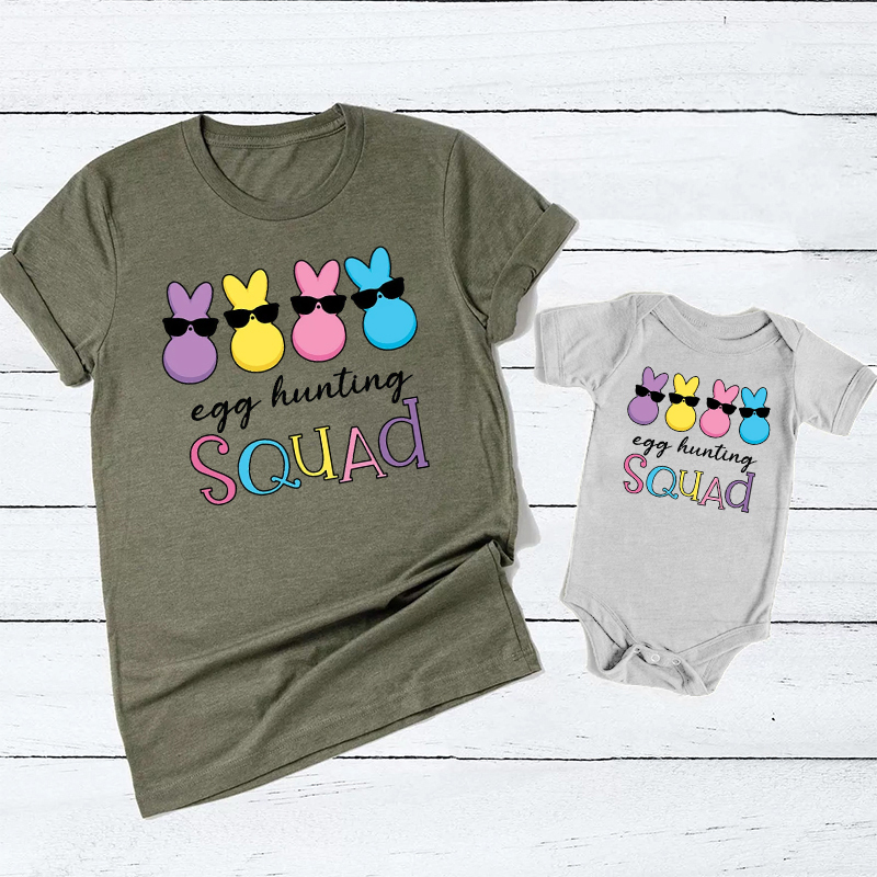 Egg-hunting Squad Siblings Family Matching Shirt