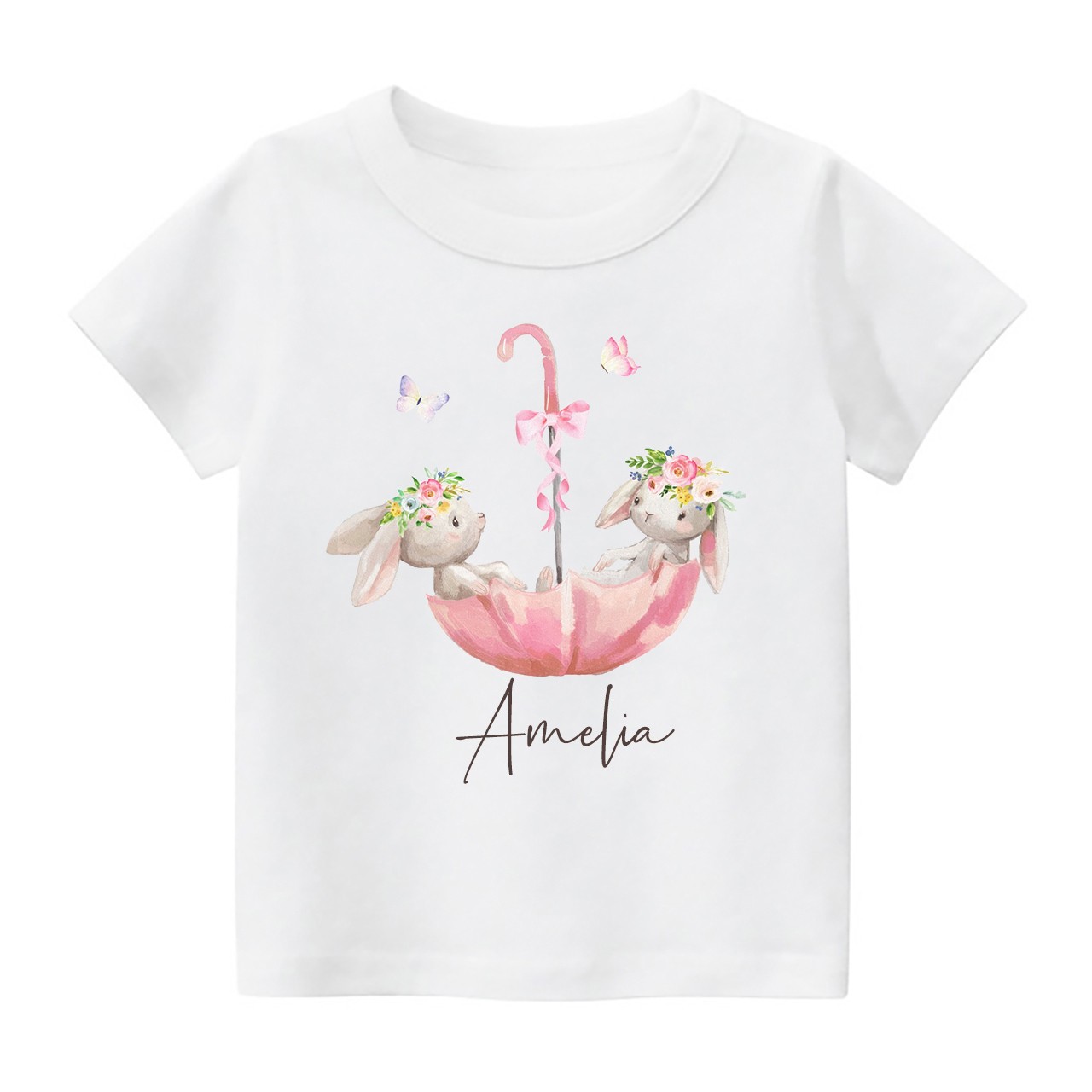 Bunny In Umbrella Toddler Shirt