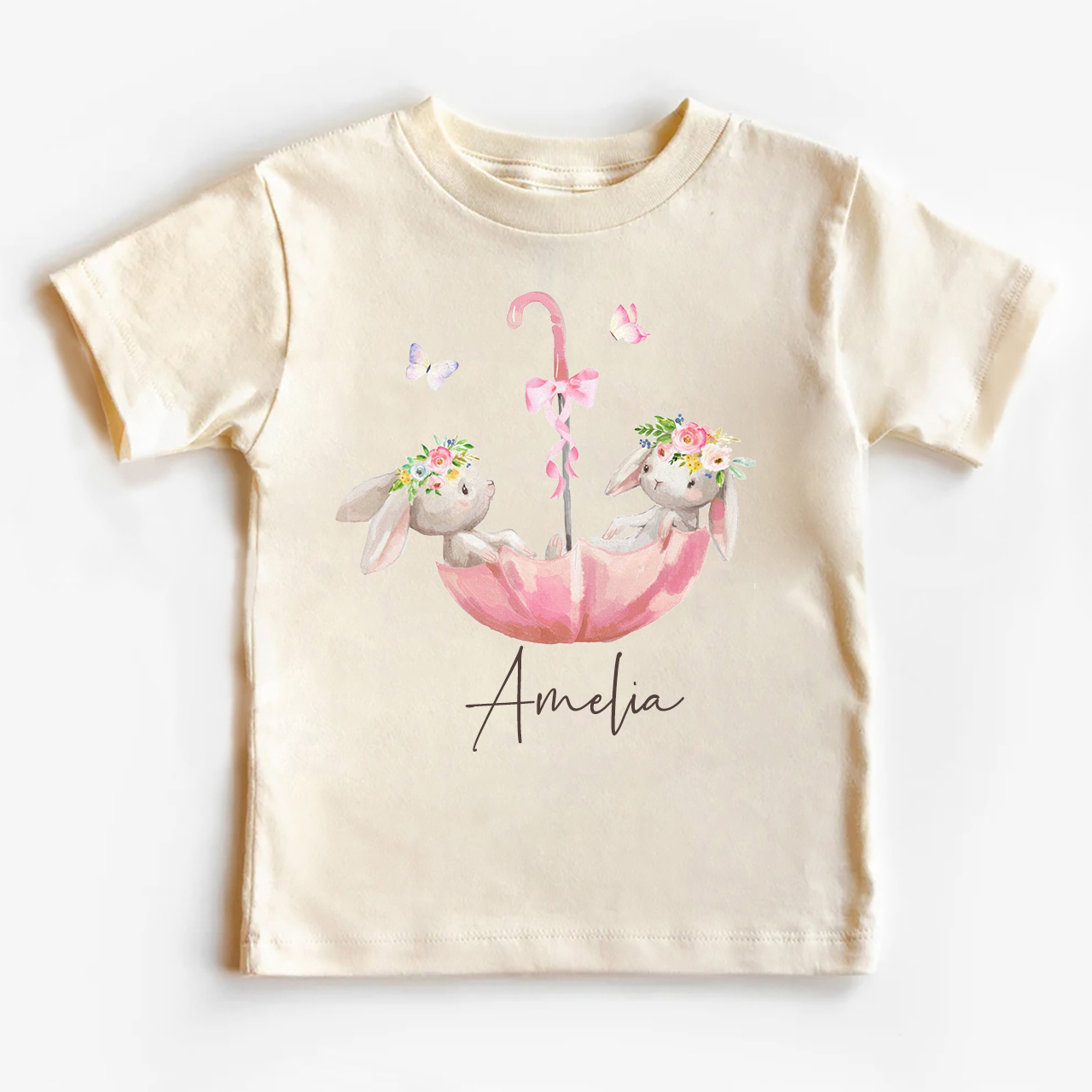 Bunny In Umbrella Toddler Shirt