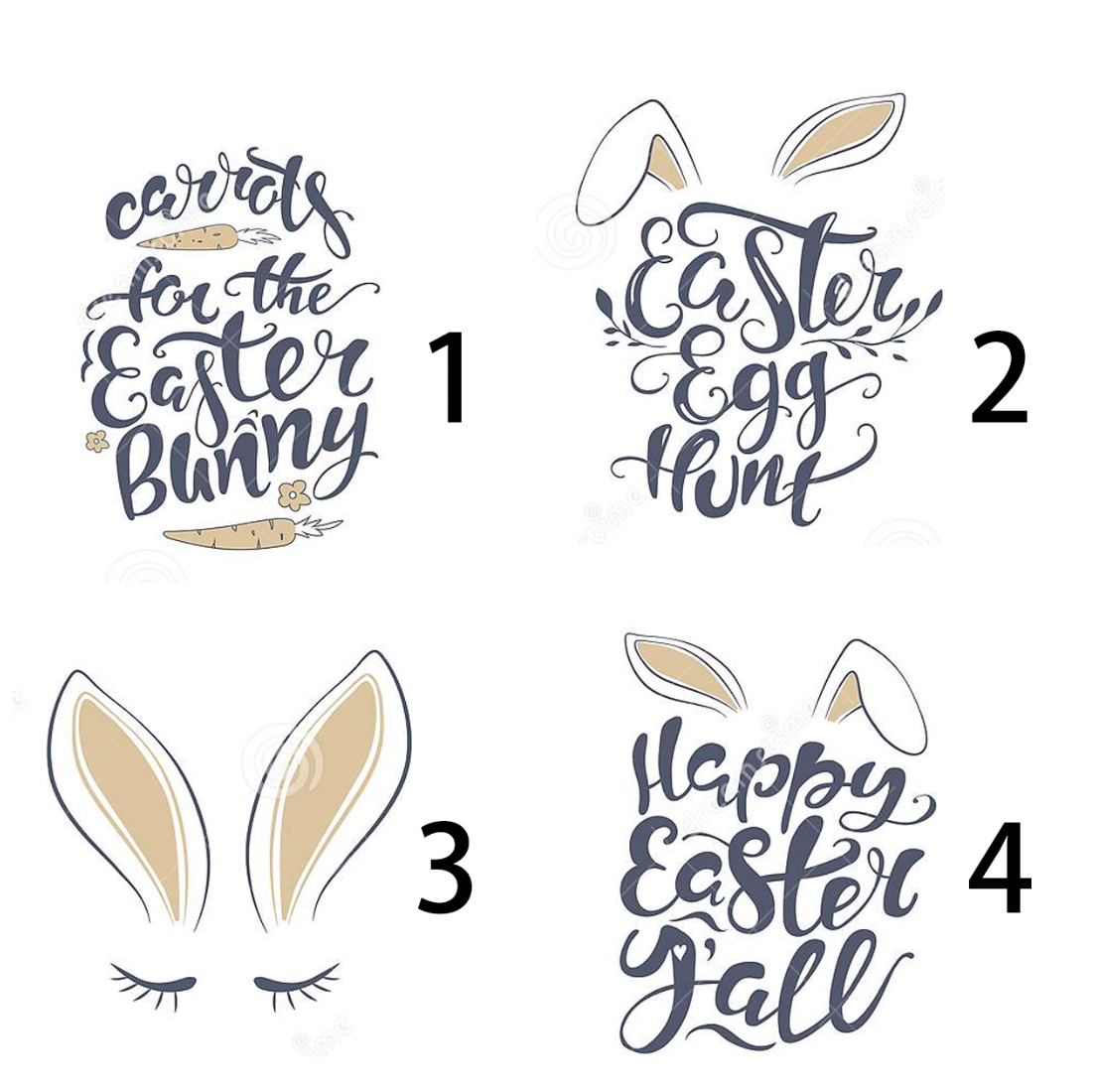 Easter Bunny Four Styles Toddler Shirt