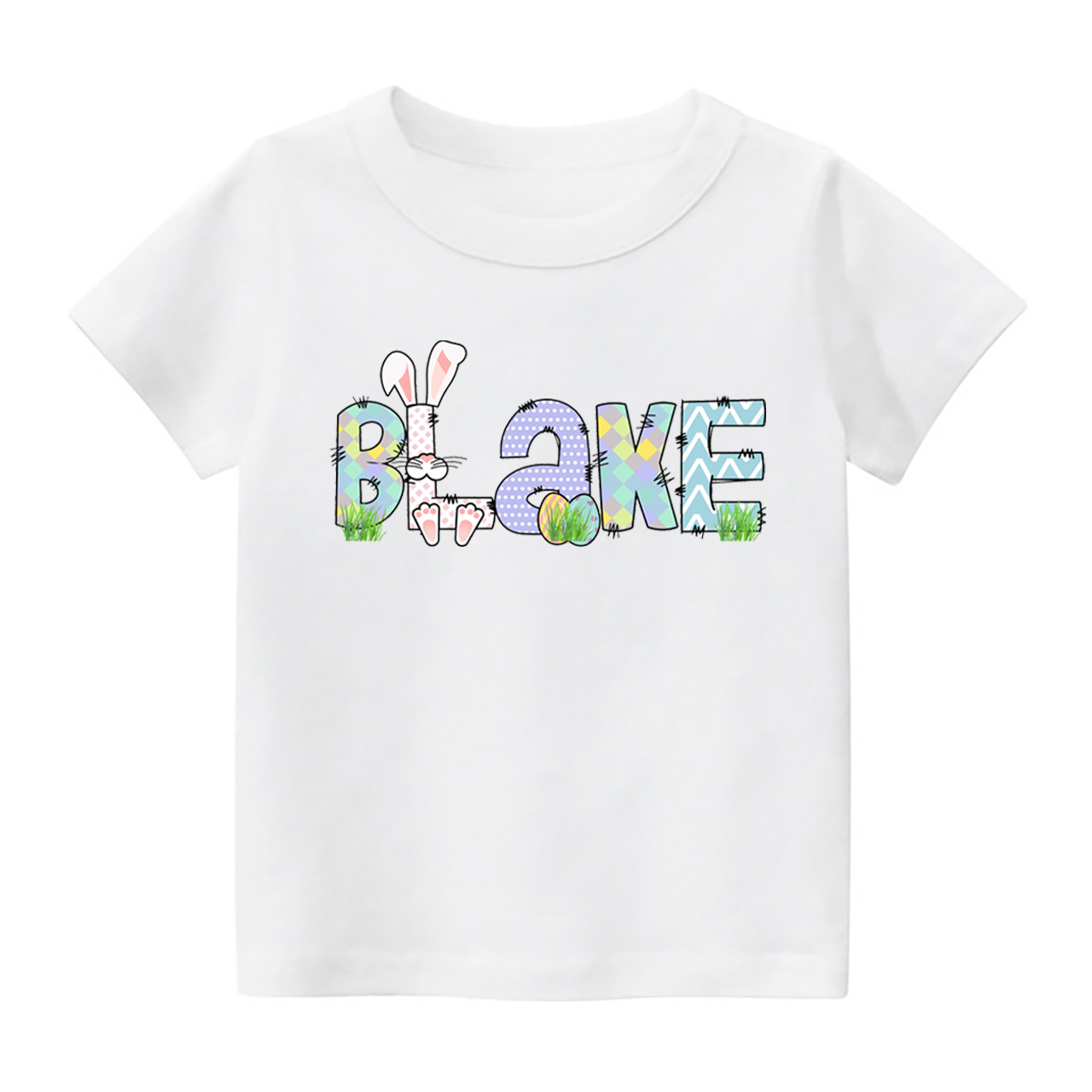 Custom Name - Easter Bunny T-Shirt For Kids