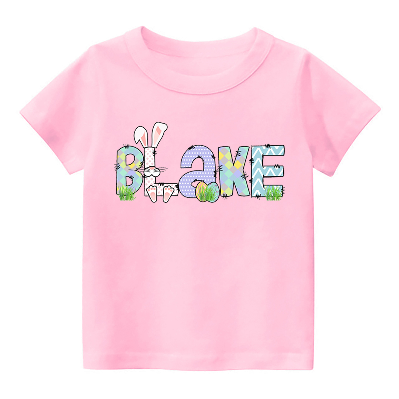 Custom Name - Easter Bunny T-Shirt For Kids