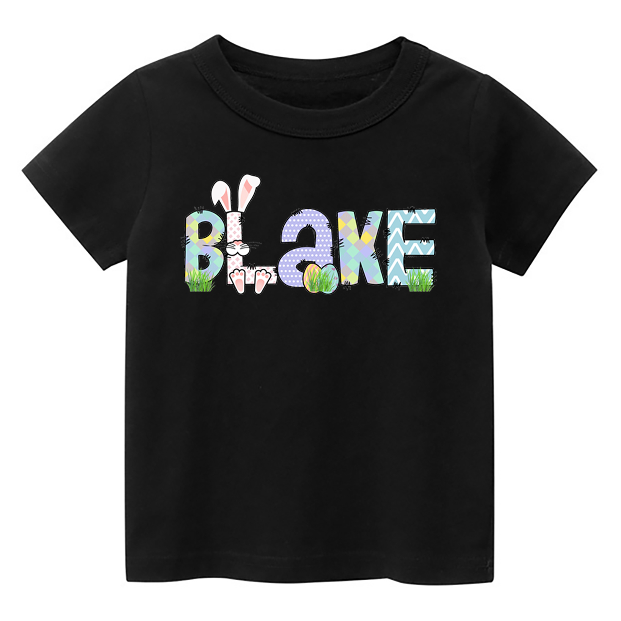 Custom Name - Easter Bunny T-Shirt For Kids