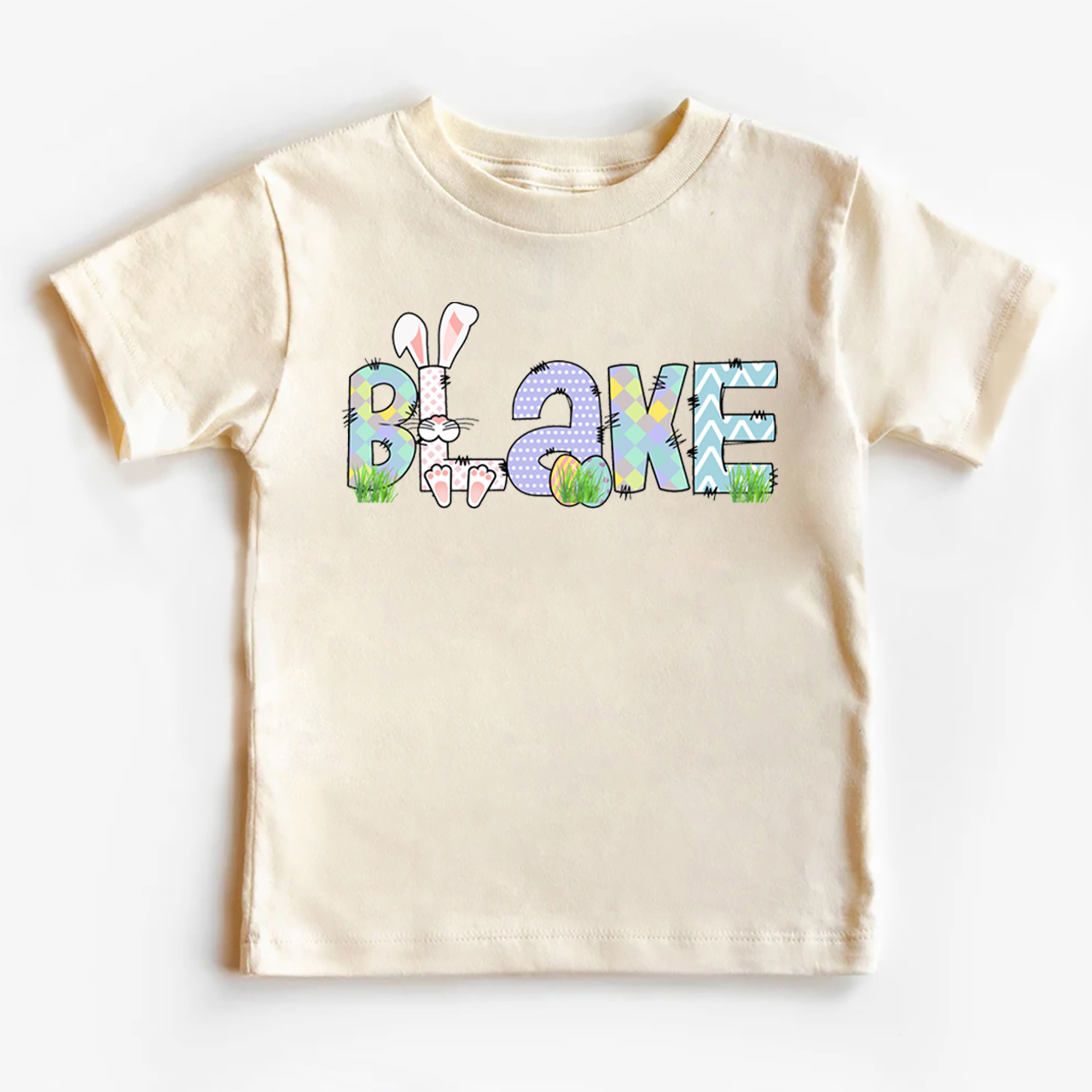 Custom Name - Easter Bunny T-Shirt For Kids 