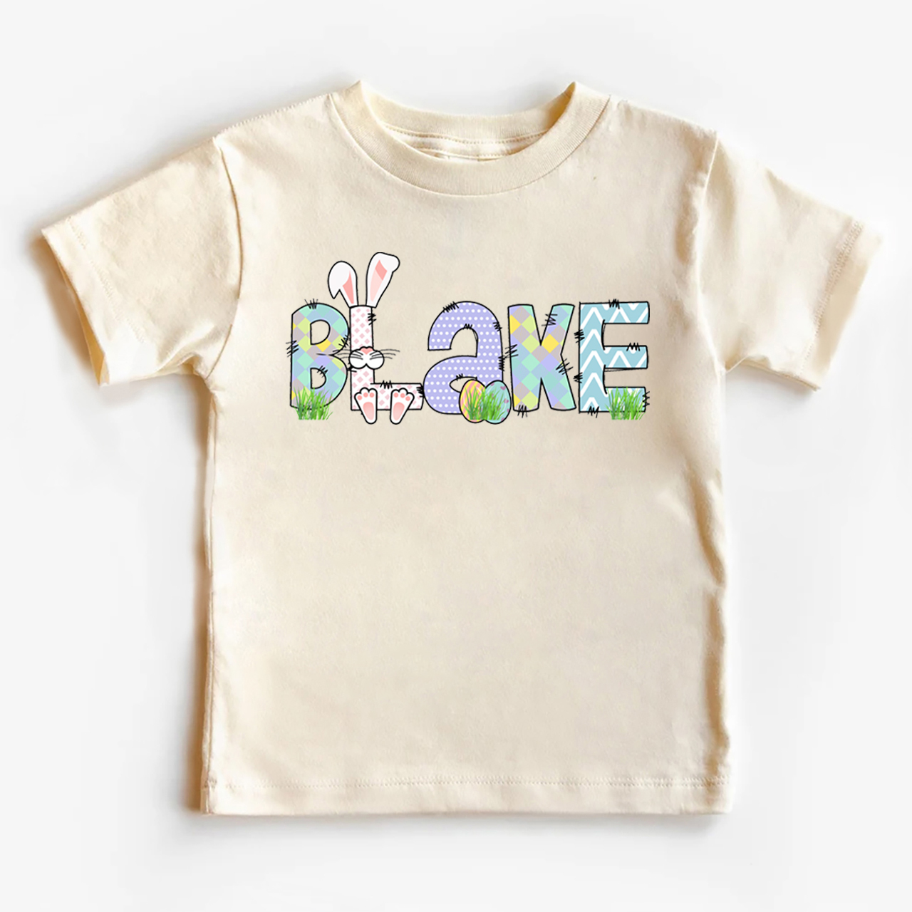 Custom Name - Easter Bunny T-Shirt For Kids