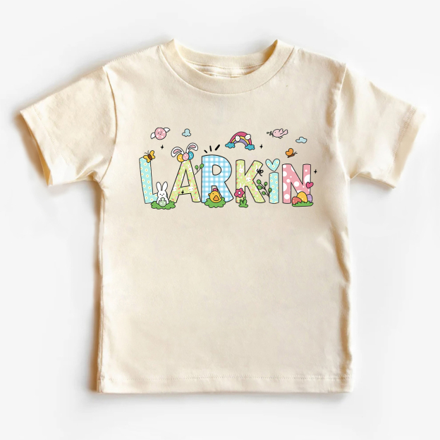 Personalized Name Cute Easter T-Shirt For Kids