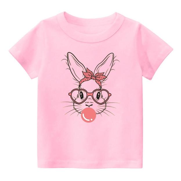 Glasses Bunny Easter Kids Shirt