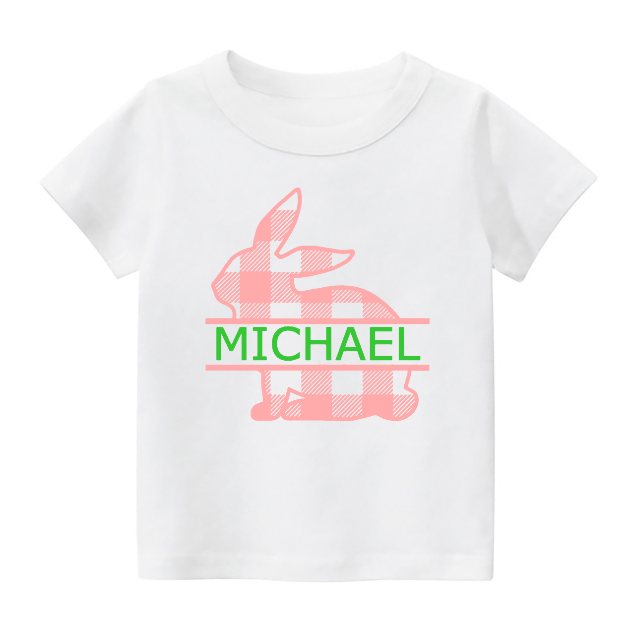 Personalized Blue&Pink Bunny Toddler Shirt