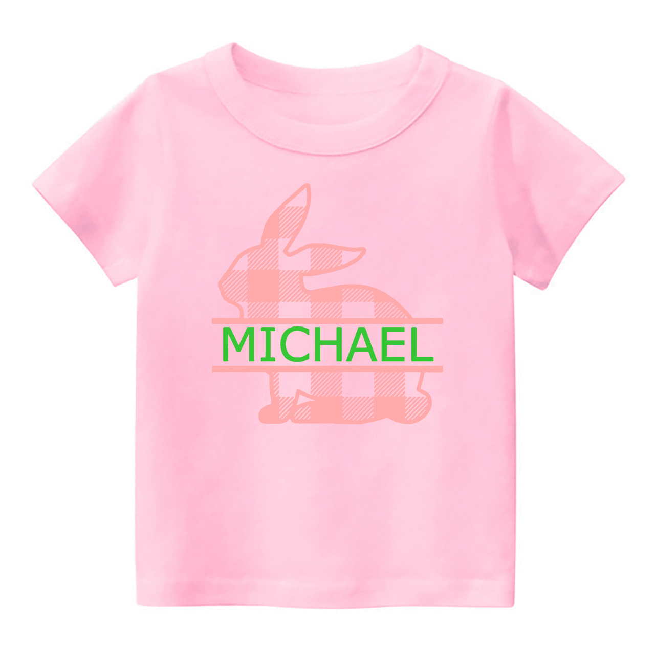 Personalized Blue&Pink Bunny Toddler Shirt