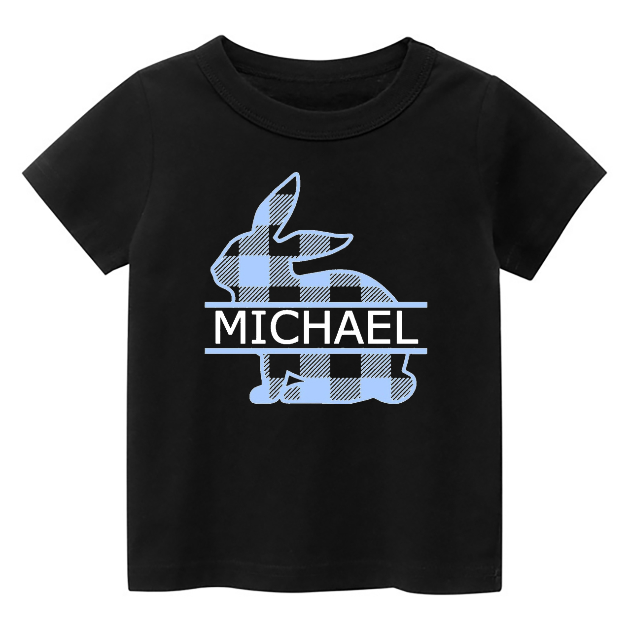Personalized Blue&Pink Bunny Toddler Shirt