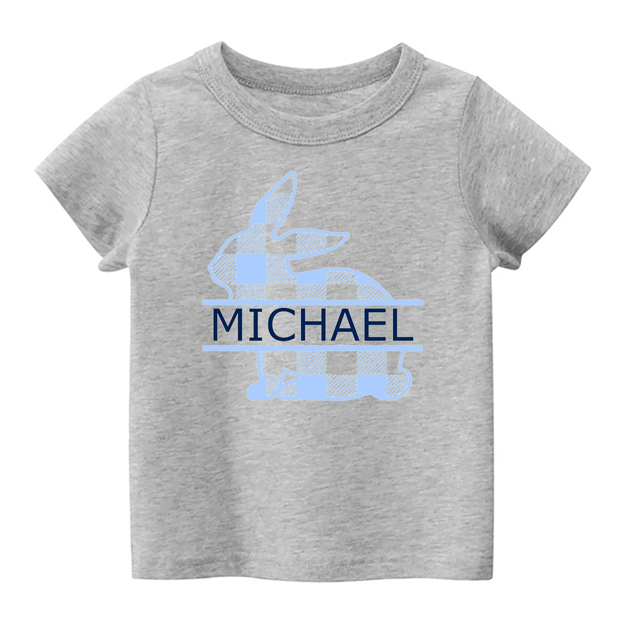 Personalized Blue&Pink Bunny Toddler Shirt