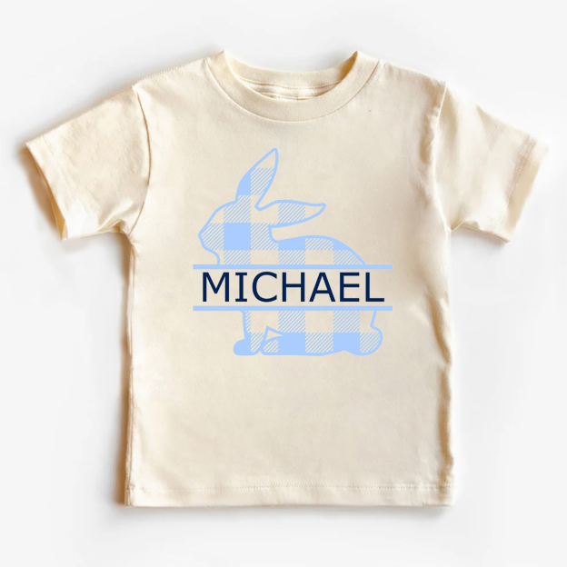 Personalized Blue&Pink Bunny Toddler Shirt