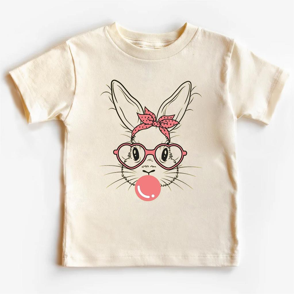 Glasses Bunny Easter Kids Shirt