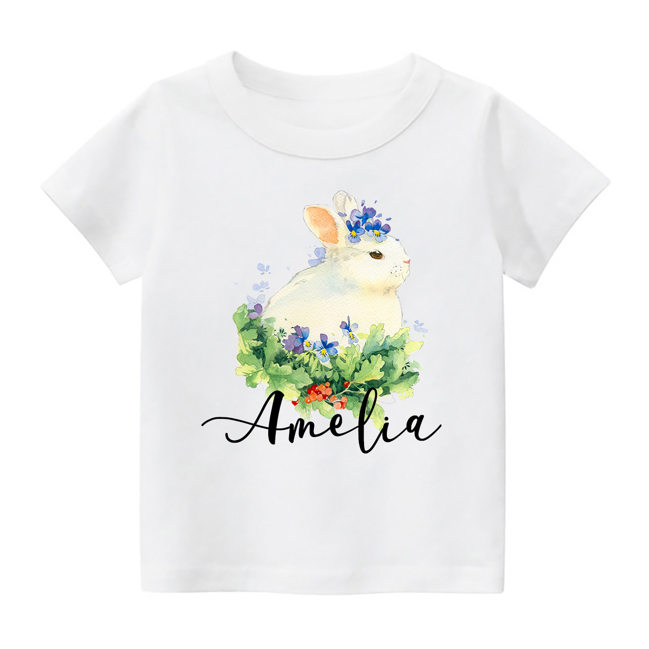 Personalized Bunny Grass Toddler Shirt