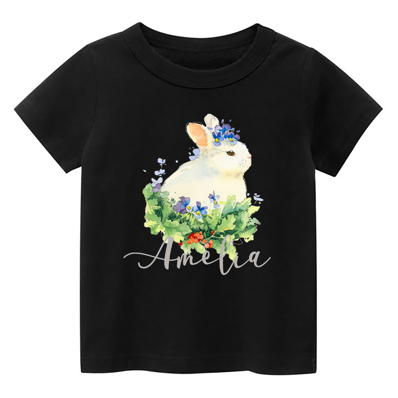 Personalized Bunny Grass Toddler Shirt