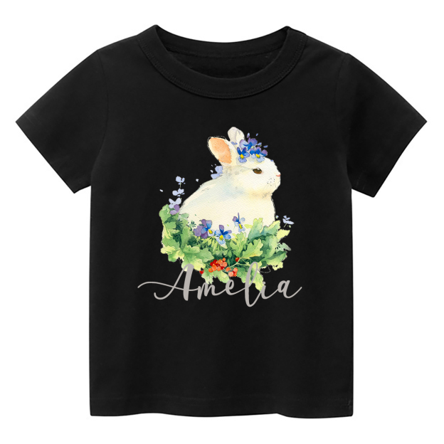 Personalized Bunny Grass Toddler Shirt