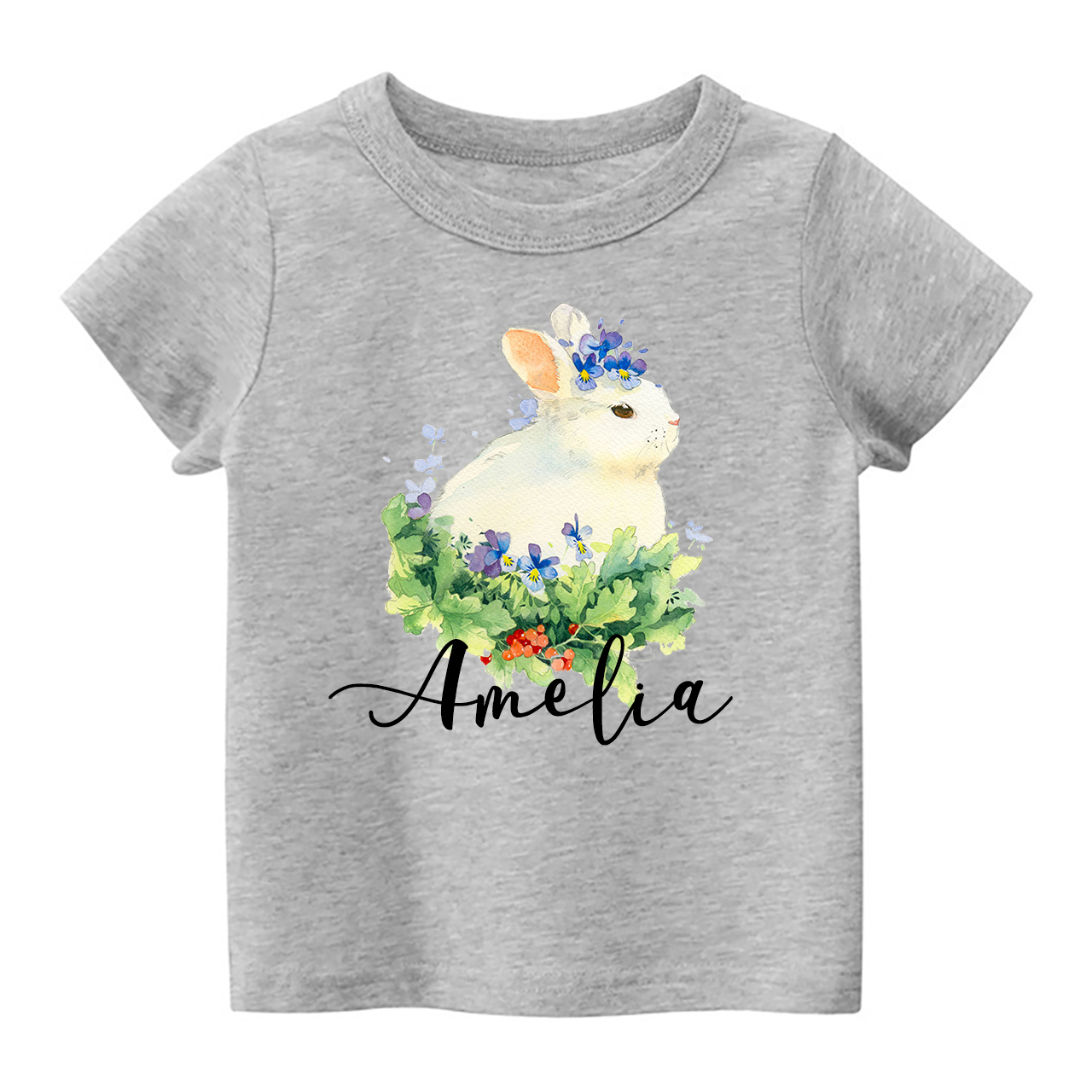 Personalized Bunny Grass Toddler Shirt