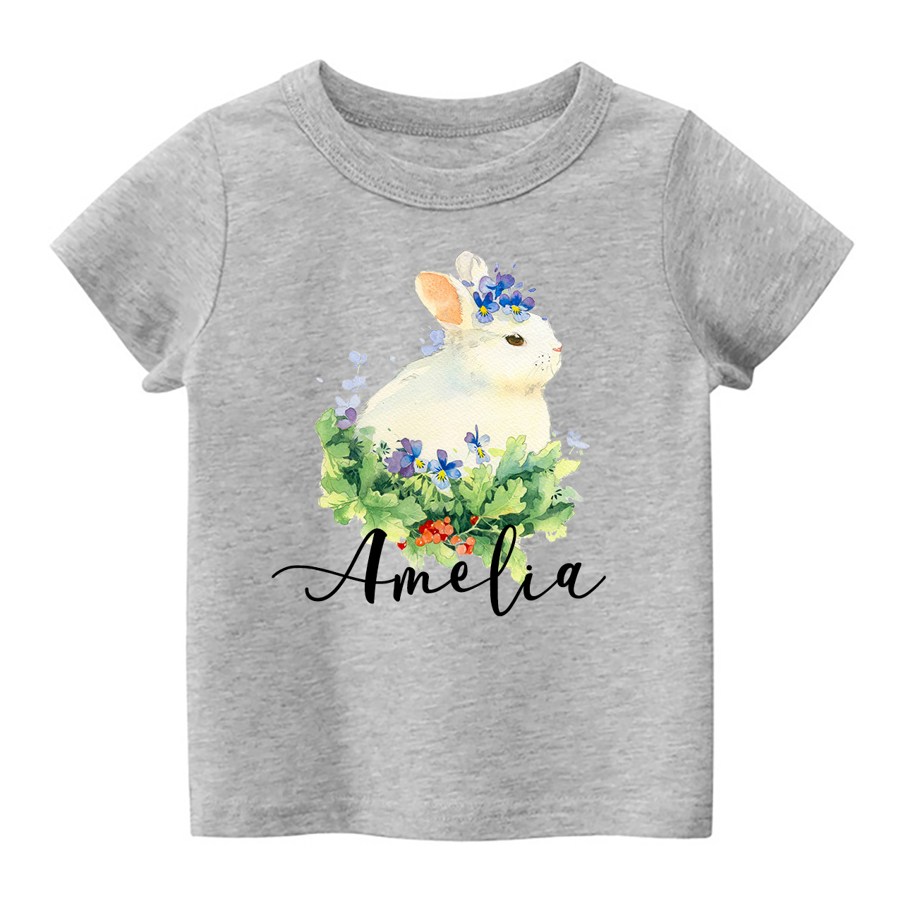 Personalized Bunny Grass Toddler Shirt