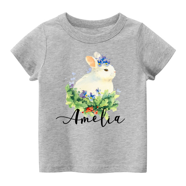 Personalized Bunny Grass Toddler Shirt