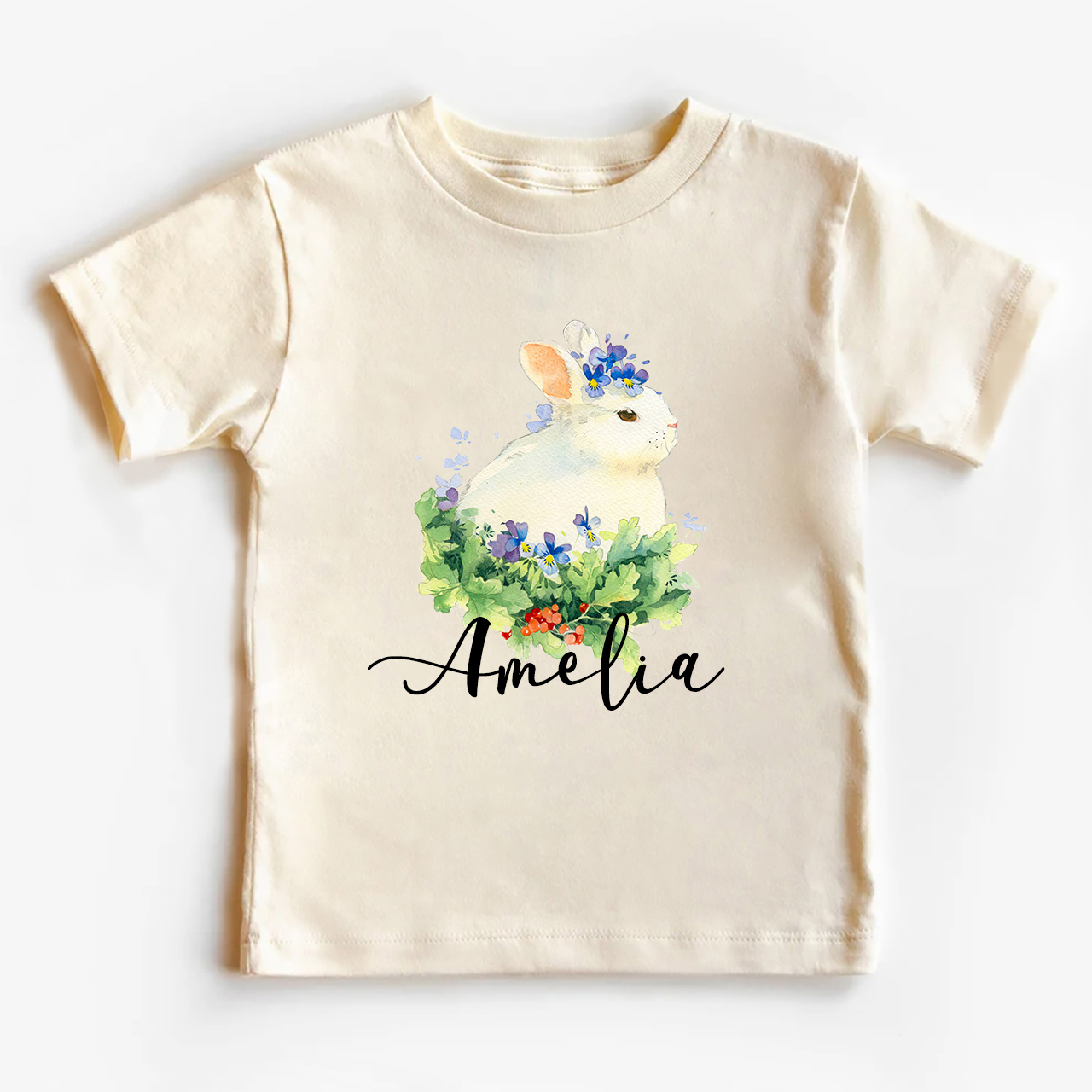Personalized Bunny Grass Toddler Shirt