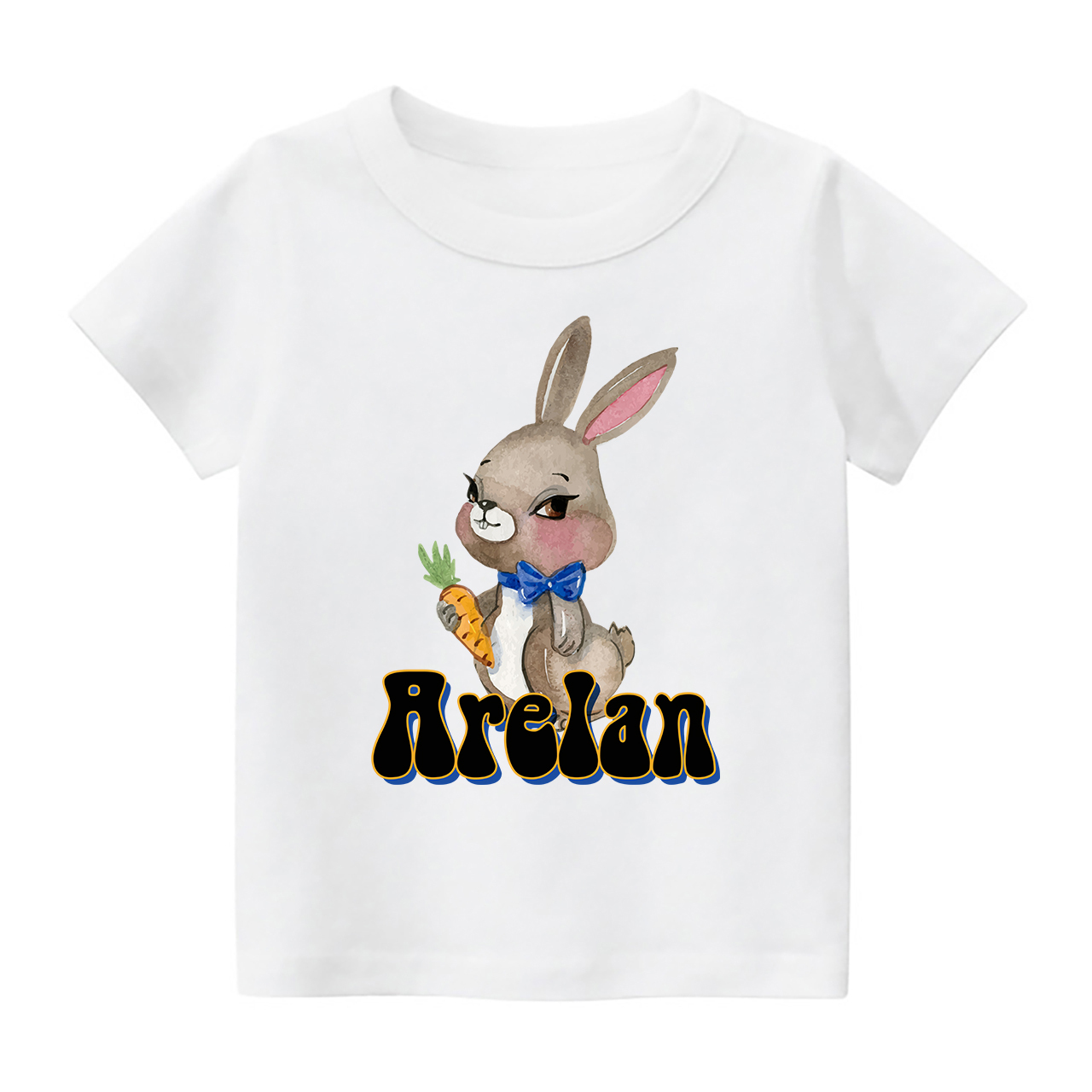 Personalized Blush Bunny Toddler Shirt