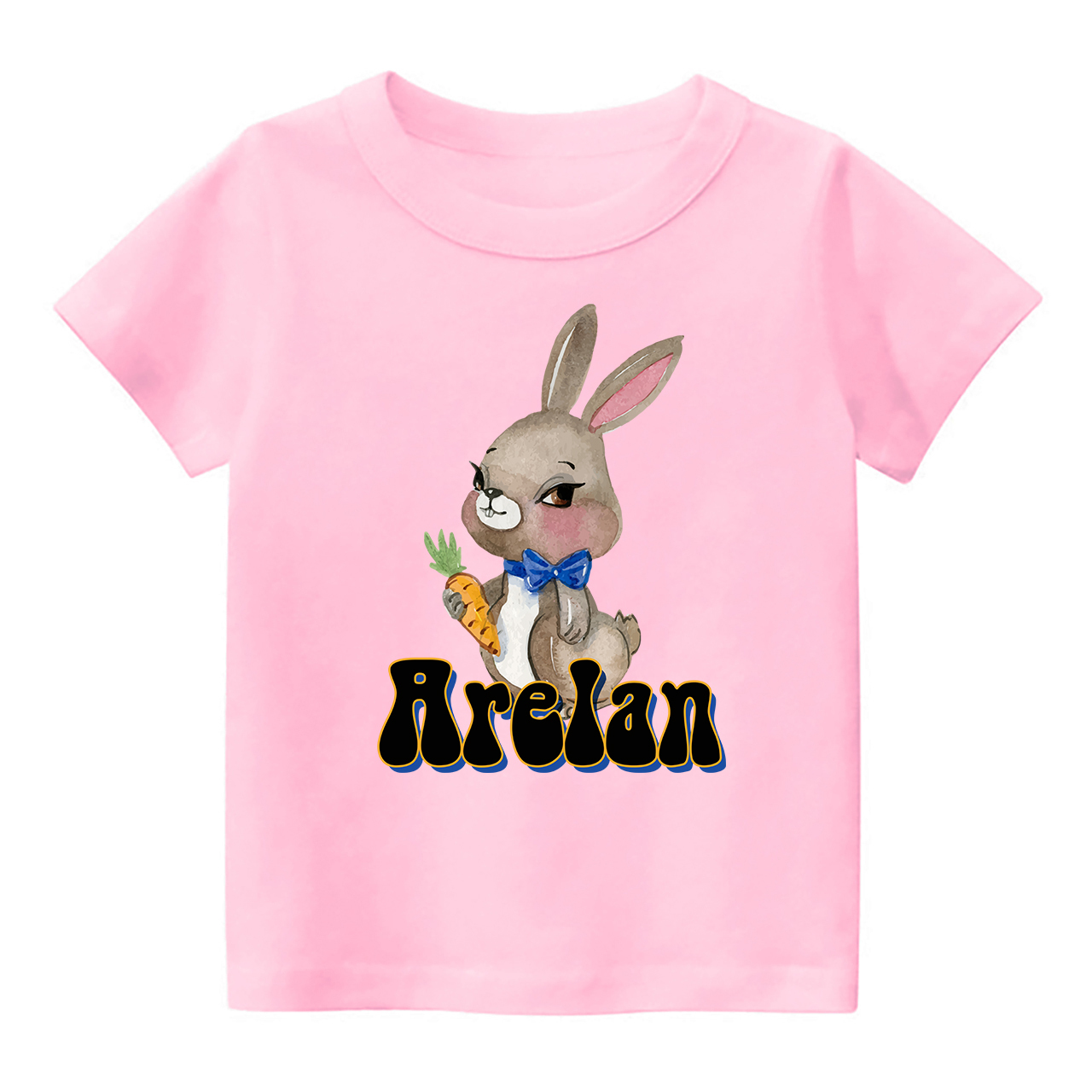 Personalized Blush Bunny Toddler Shirt