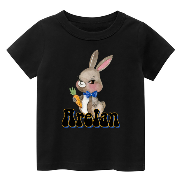 Personalized Blush Bunny Toddler Shirt