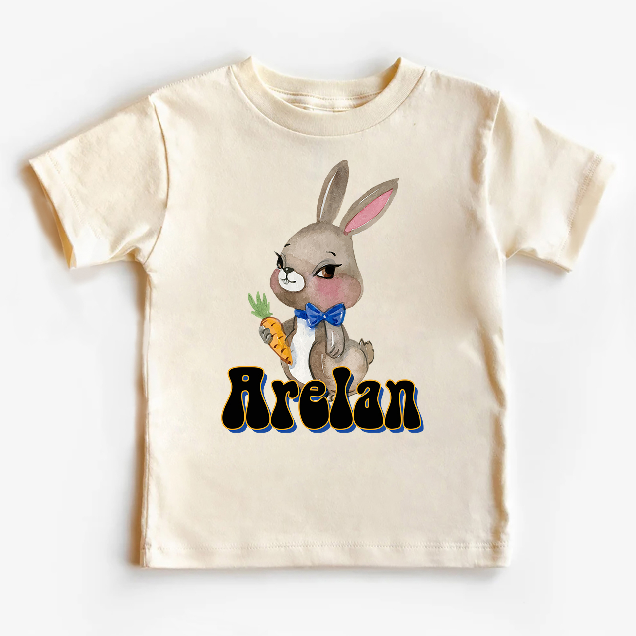 Personalized Blush Bunny Toddler Shirt