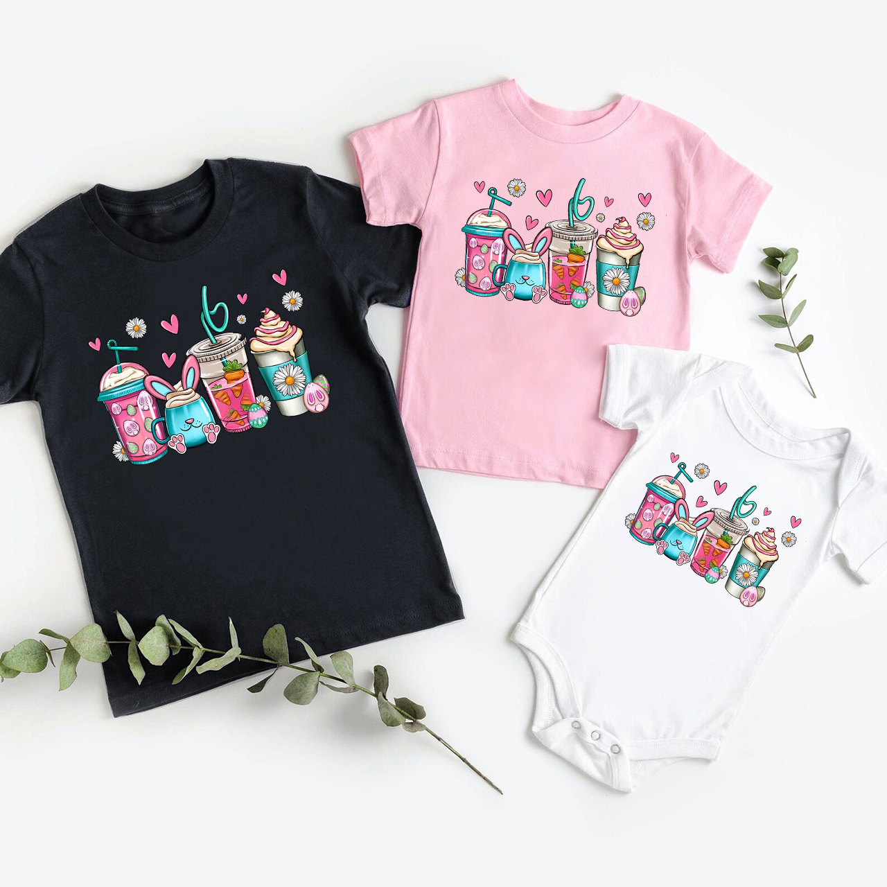 Easter Cups Siblings Family Matching Shirt