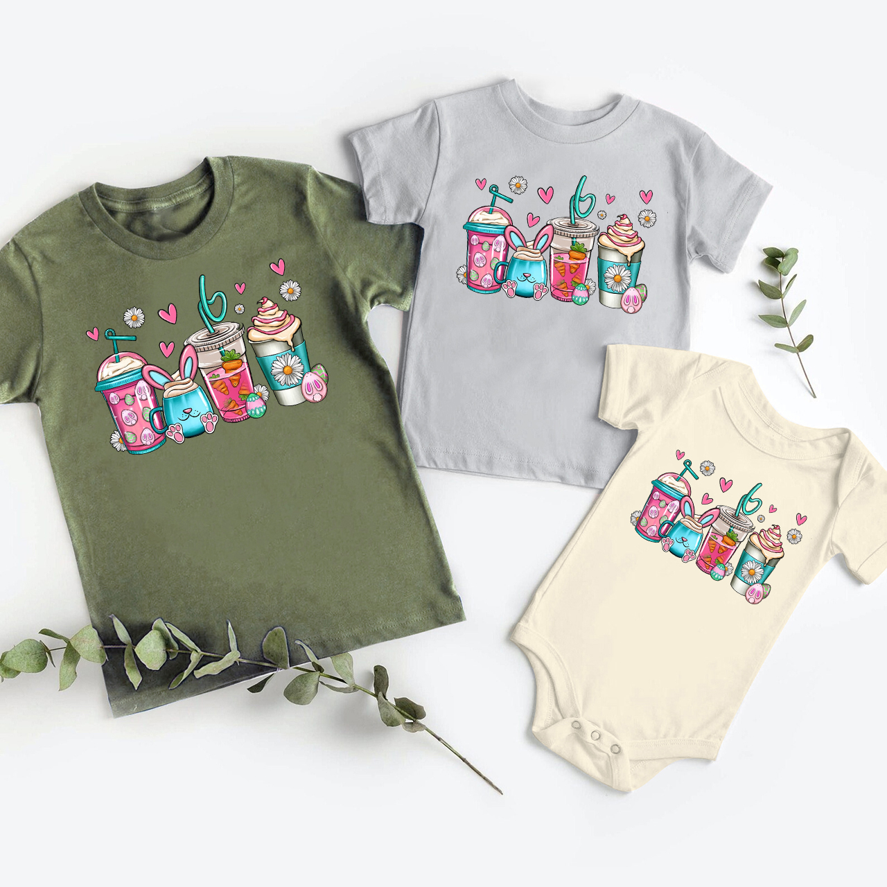 Easter Cups Siblings Family Matching Shirt