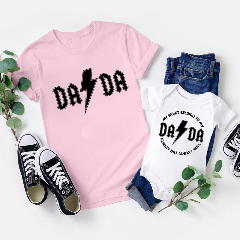My Heart Belongs To Dada Dad&Me Matching Shirts