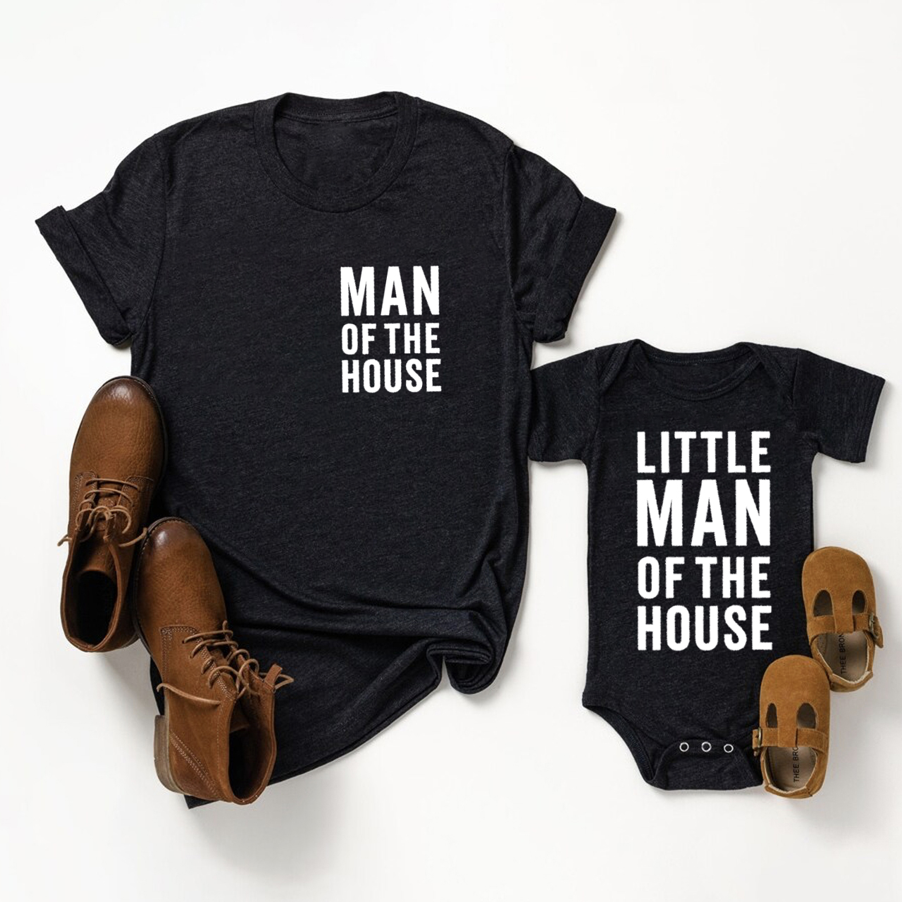 Man Of The House Dad&Me Matching Shirts