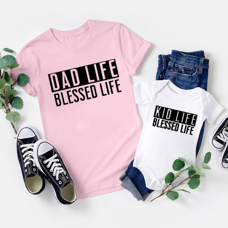 Dad Life Blessed Life Dad&Me Matching Shirts