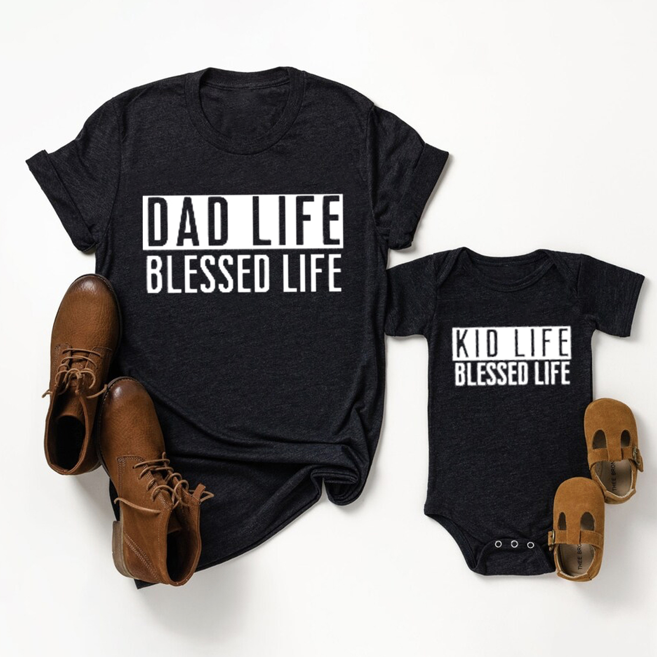 Dad Life Blessed Life Dad&Me Matching Shirts