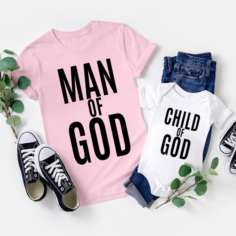 Man Of God Dad&Me Matching Shirts