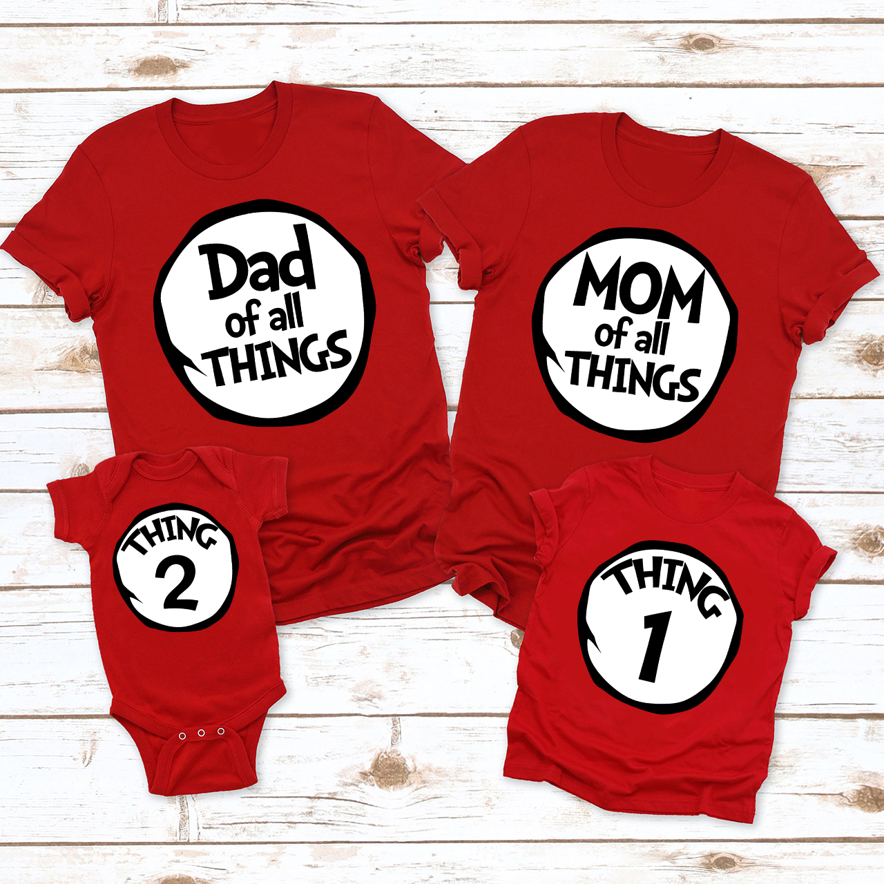 Mom Dad Of All Things Personalized Family Matching Shirt