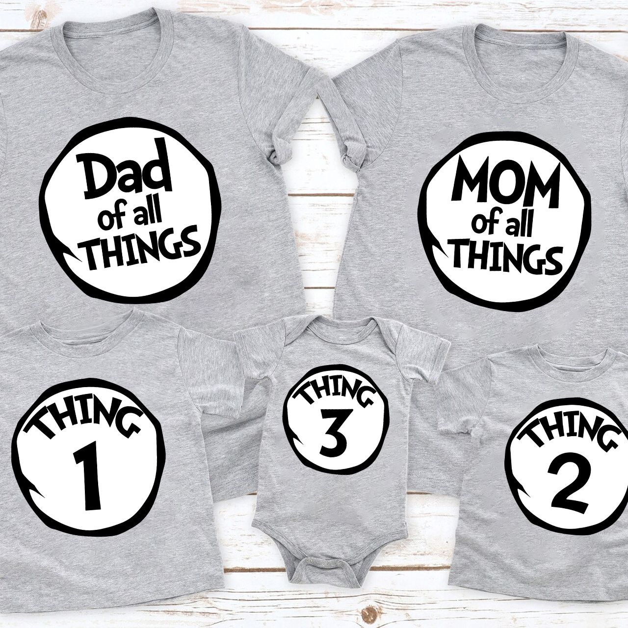 Mom Dad Of All Things Personalized Family Matching Shirt