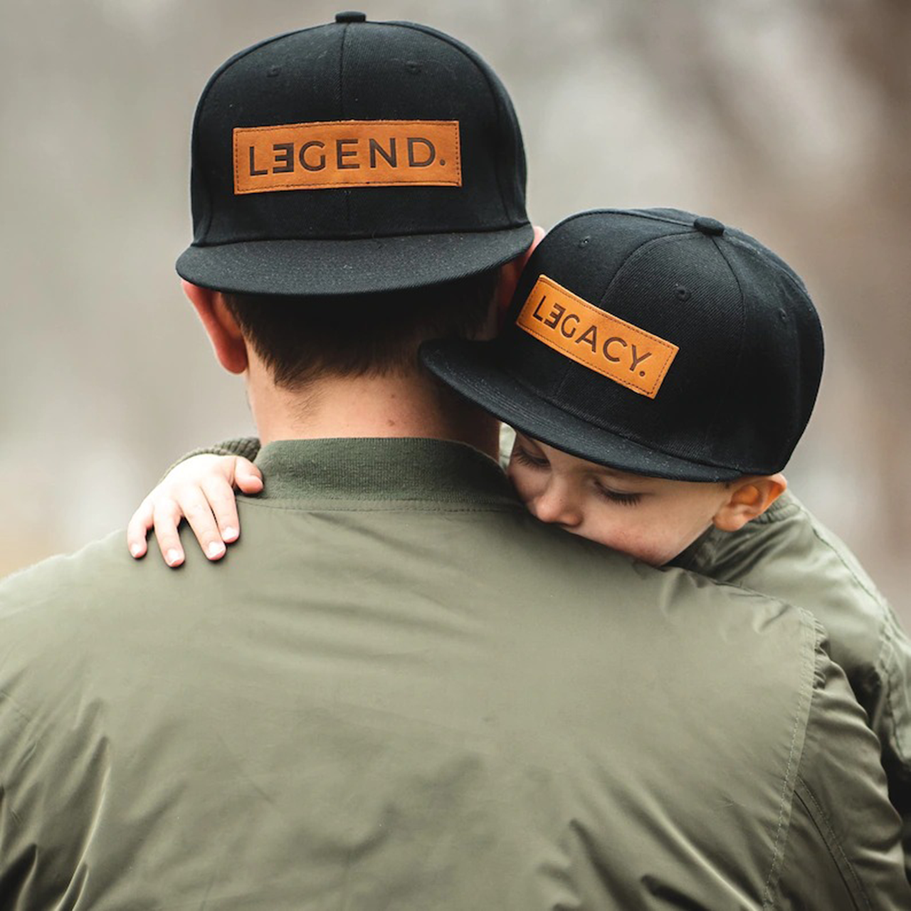 Personalized Family Matching Snapback Hat (Vegan Leather Patch)
