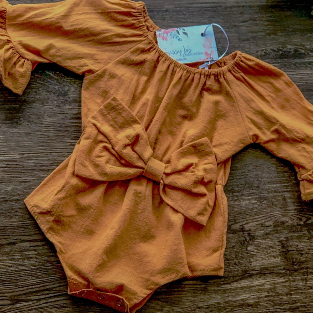 3 Colors Baby Girl Bell Sleeve Romper