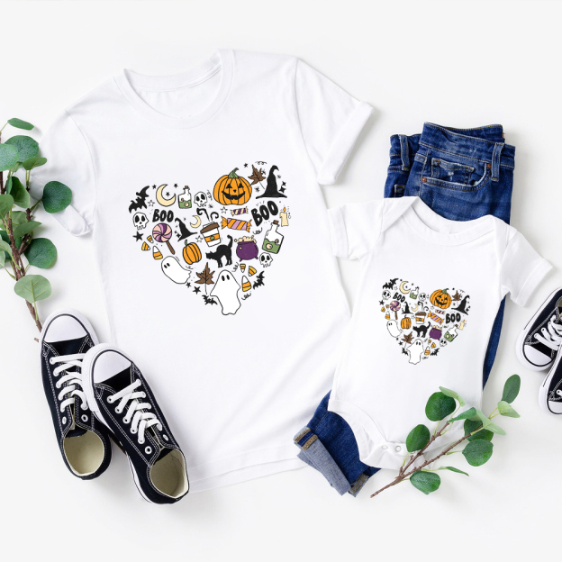 Halloween Heart Family Matching Shirts