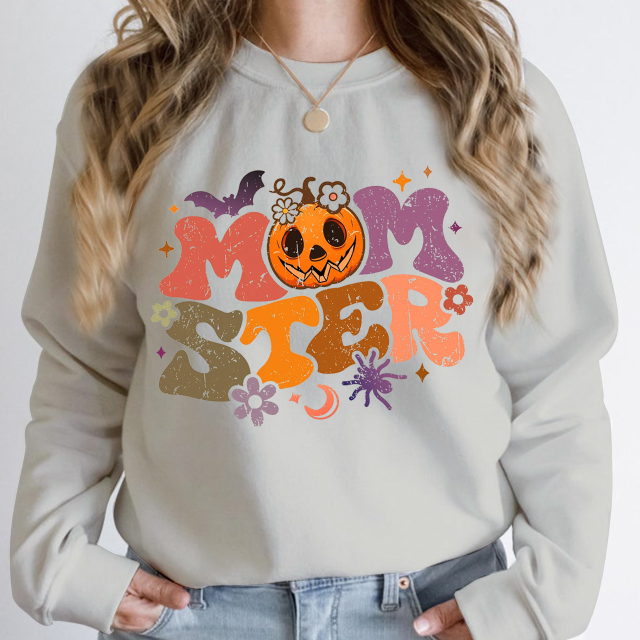 Halloween Momster Pumpkin Sweatshirt