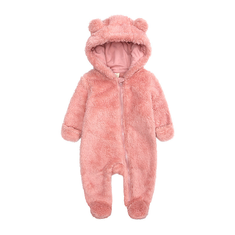 Cute Plush Bear Ears Romper