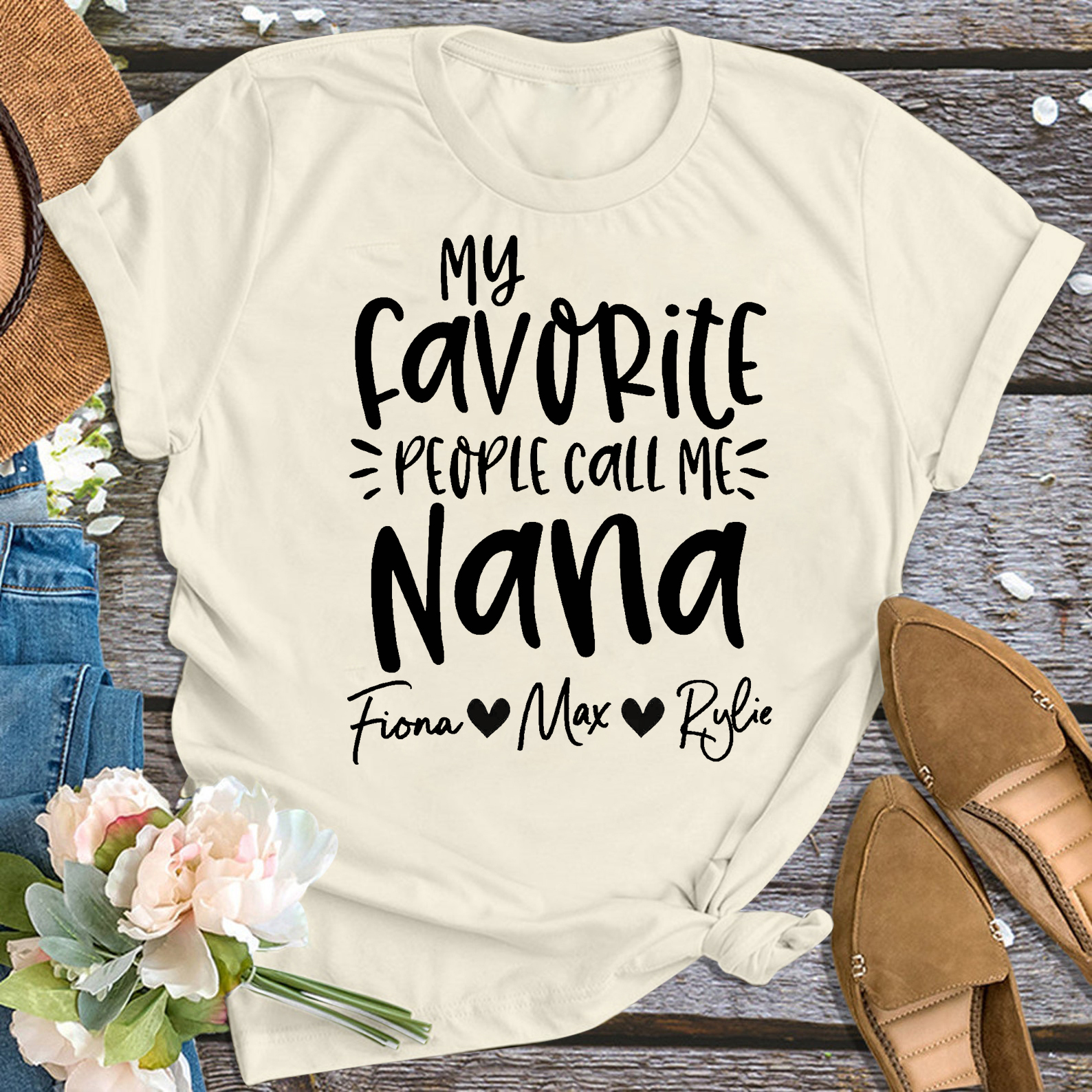 Call Me Nana Grandma Shirt Personalized With Name