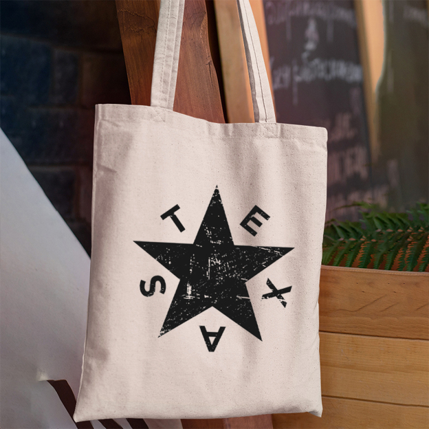 Distressed Lone Star Texas Tote Bag